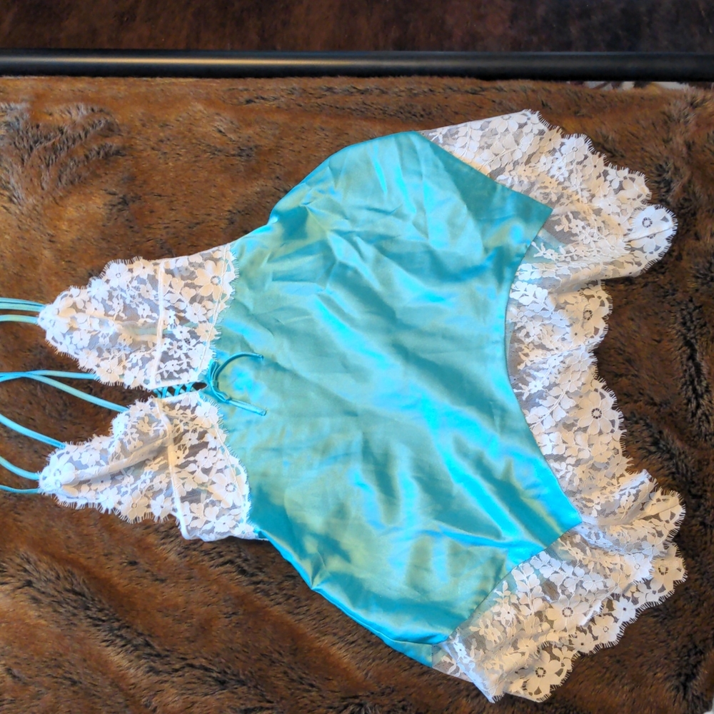 Victoria Secret Baby Blue and Lace Lingerie